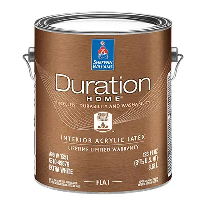 sherwin williams duration home interior acrylic latex paint can in bronze